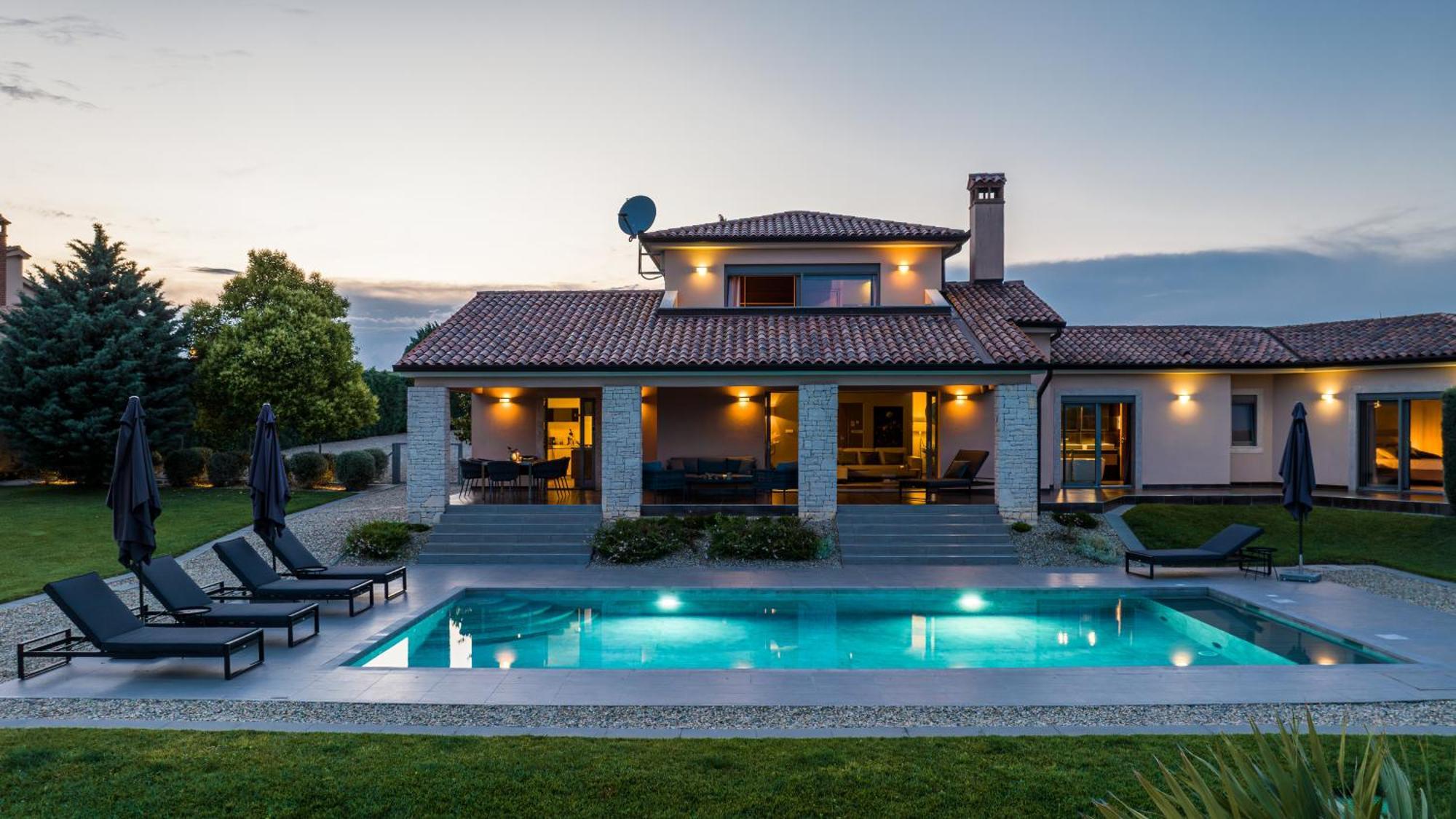 Villa Labin In Zartinj - Luxury Privacy Heated Pool With Auto Cover ภายนอก รูปภาพ